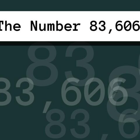About The Number 83,606