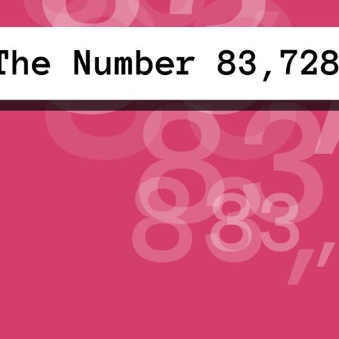 About The Number 83,728