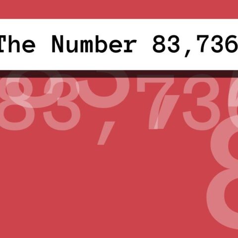 About The Number 83,736