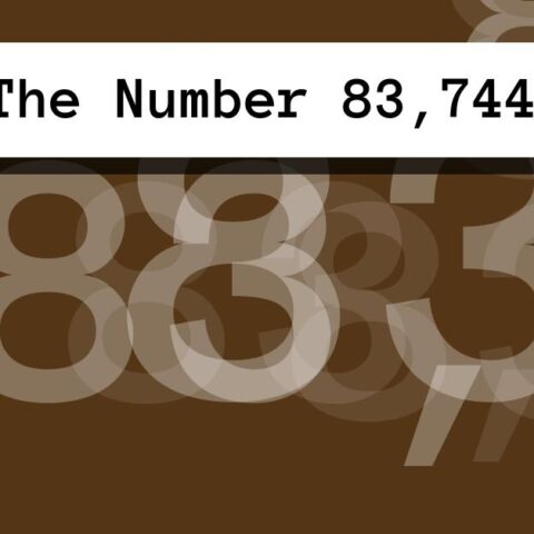 About The Number 83,744