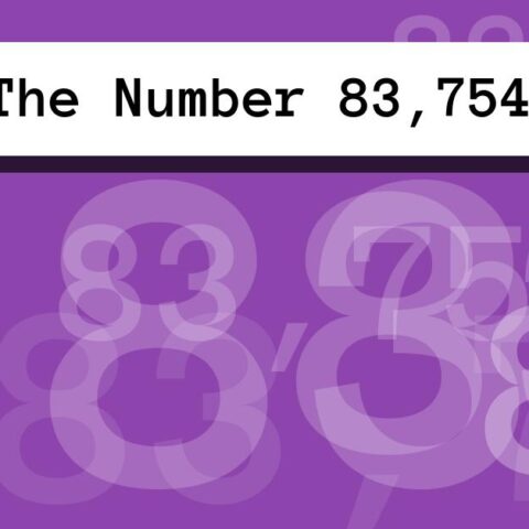 About The Number 83,754