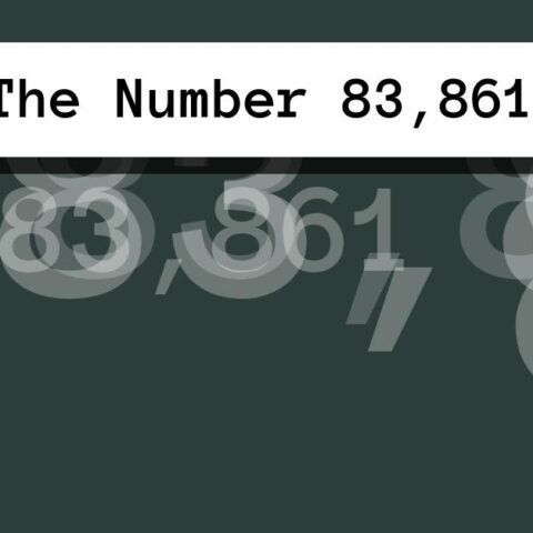 About The Number 83,861