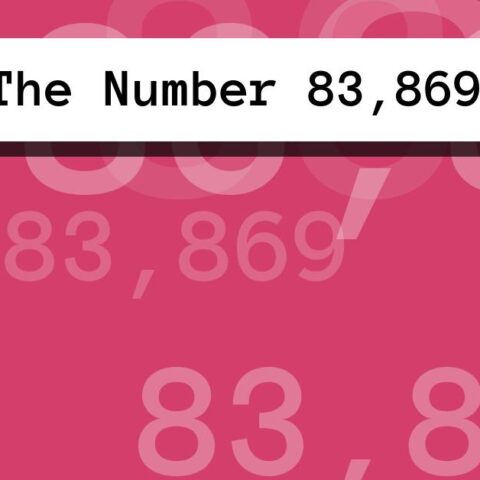 About The Number 83,869