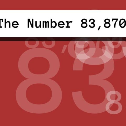 About The Number 83,870
