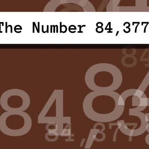 About The Number 84,377