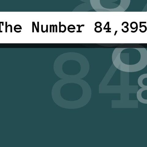 About The Number 84,395