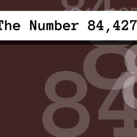 About The Number 84,427