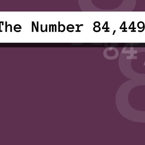 About The Number 84,449