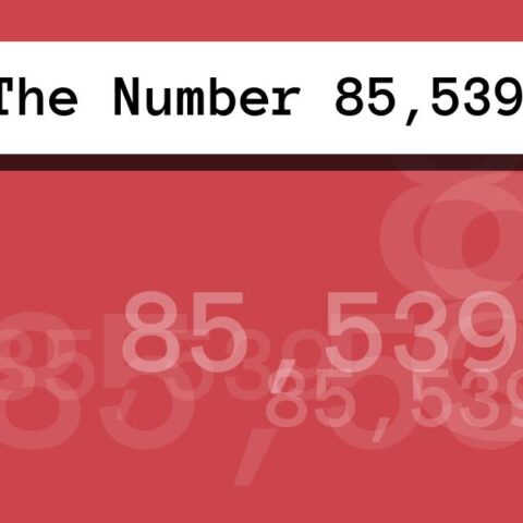 About The Number 85,539