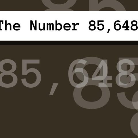 About The Number 85,648
