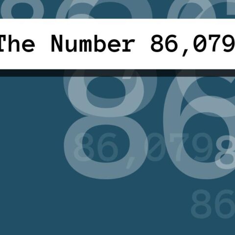 About The Number 86,079