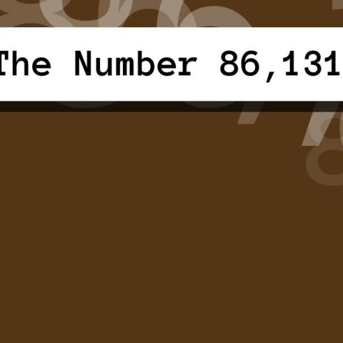 About The Number 86,131