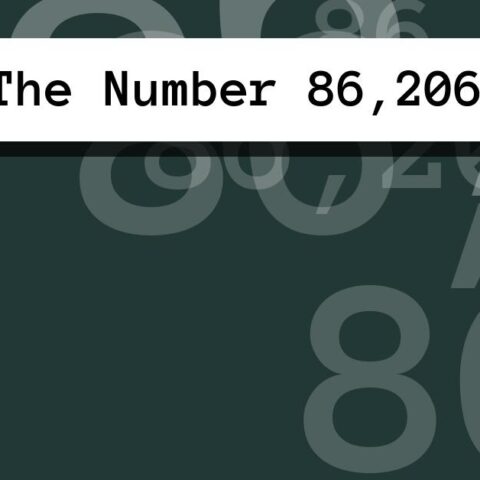 About The Number 86,206