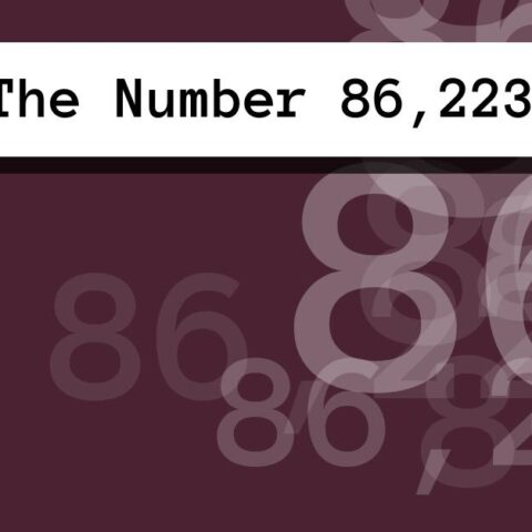 About The Number 86,223