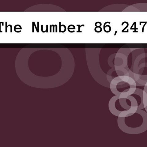 About The Number 86,247