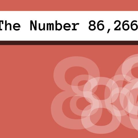 About The Number 86,266