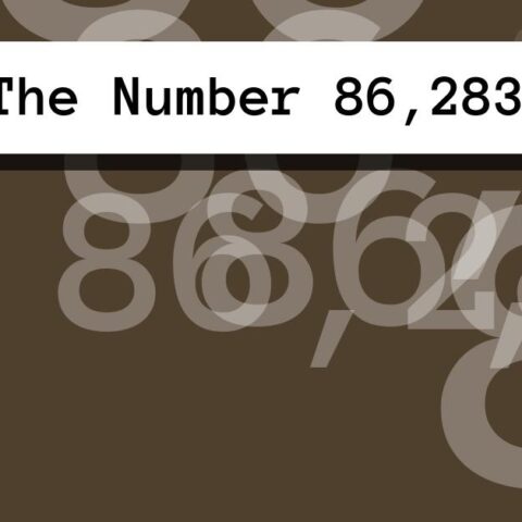 About The Number 86,283