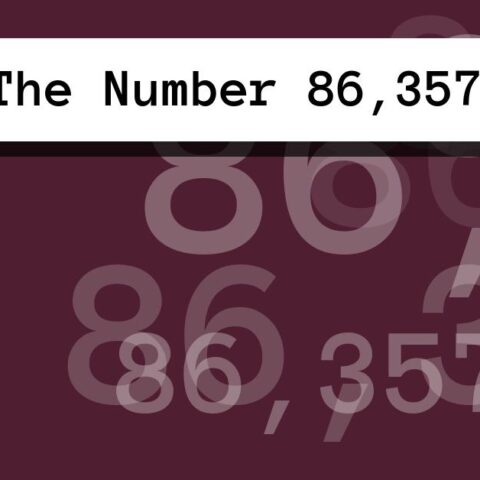 About The Number 86,357