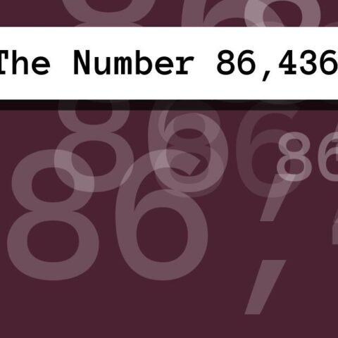 About The Number 86,436