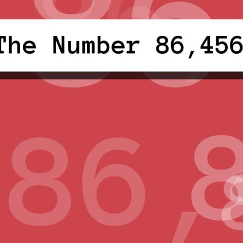 About The Number 86,456