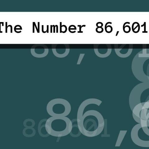 About The Number 86,601