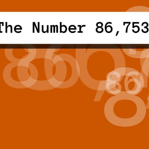 About The Number 86,753