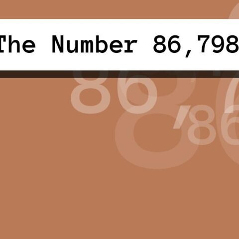 About The Number 86,798