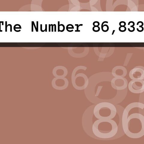 About The Number 86,833