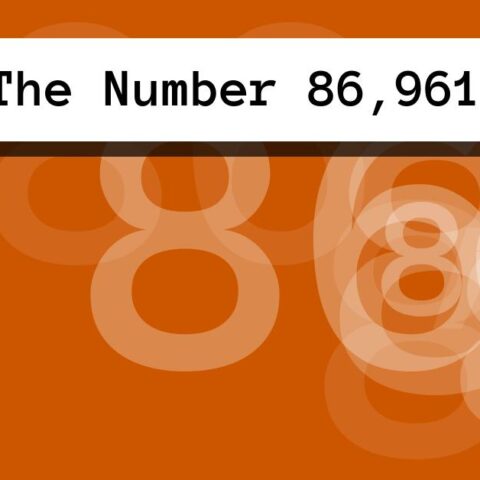 About The Number 86,961