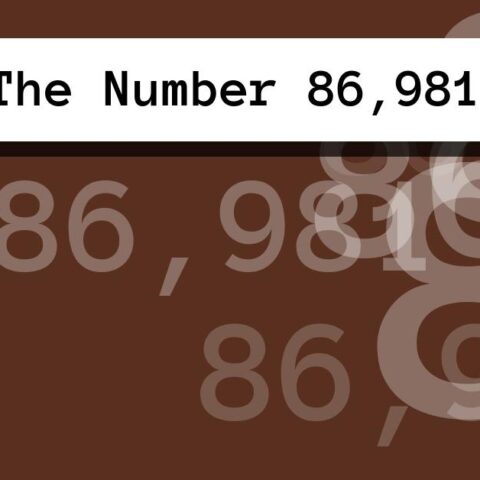 About The Number 86,981