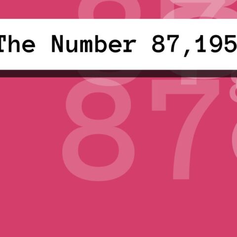 About The Number 87,195