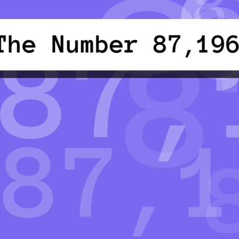 About The Number 87,196