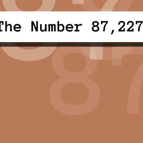About The Number 87,227