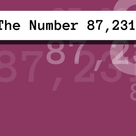 About The Number 87,231