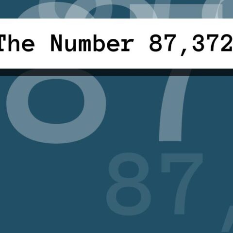 About The Number 87,372