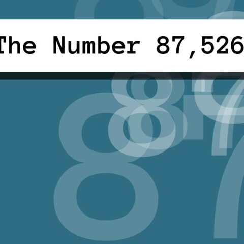 About The Number 87,526