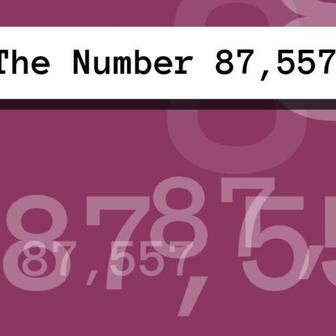 About The Number 87,557