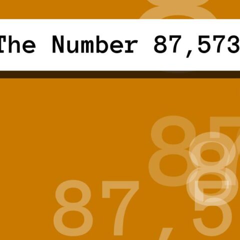 About The Number 87,573