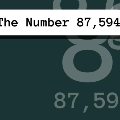 About The Number 87,594
