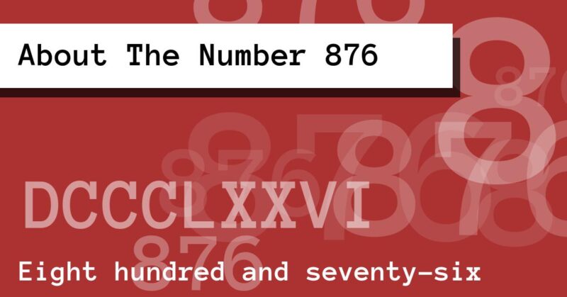 About The Number 876