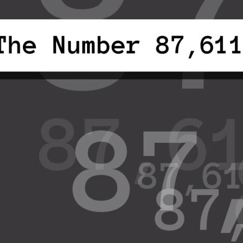 About The Number 87,611