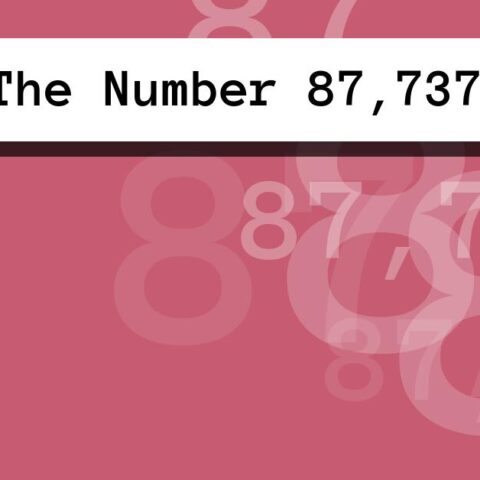 About The Number 87,737