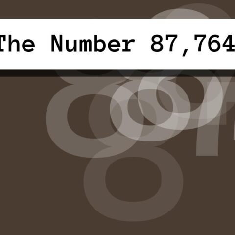 About The Number 87,764
