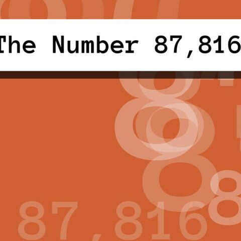 About The Number 87,816
