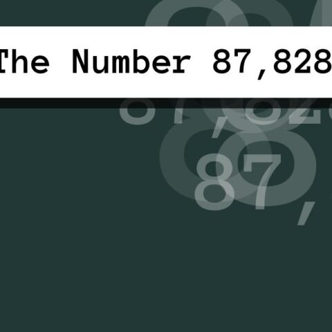 About The Number 87,828