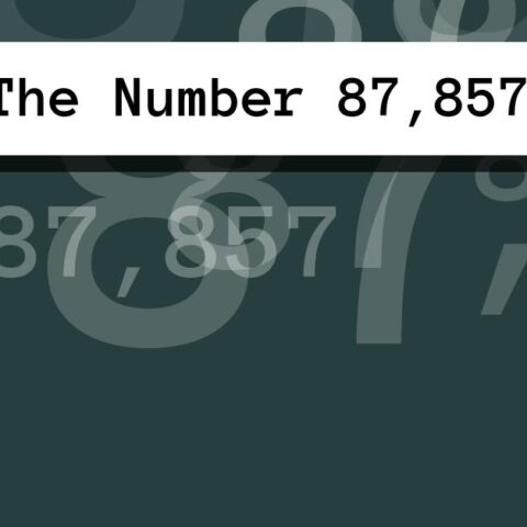About The Number 87,857
