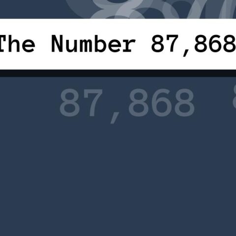 About The Number 87,868