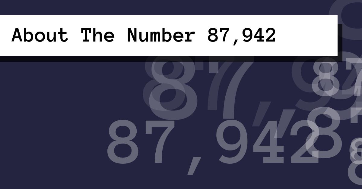 About The Number 87,942