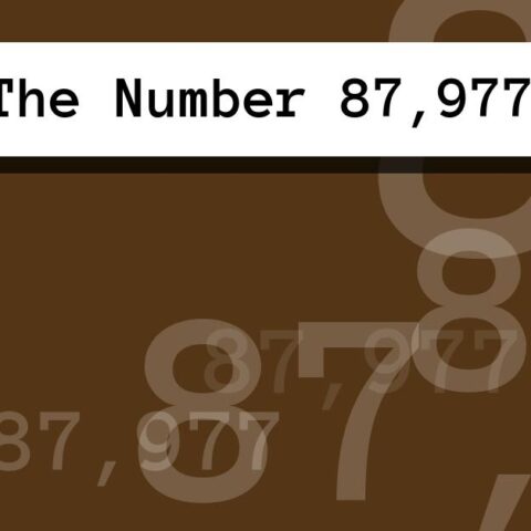 About The Number 87,977