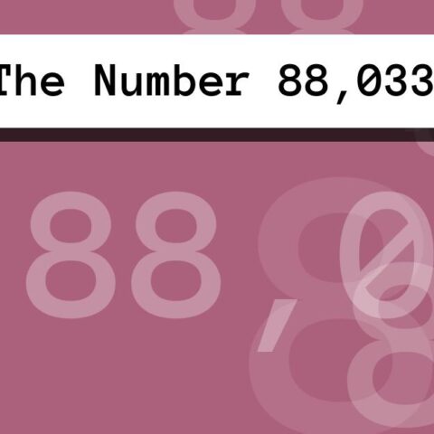 About The Number 88,033